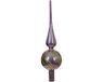 Decoris Kerstboom piek gedecoreerd - Lila Paars/Goud - Glas - 31 cm