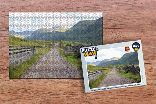 MuchoWow Puzzel Landweggetje richting de Ben Nevis in Schotland - Legpuzzel - Puzzel 1000 stukjes volwassenen