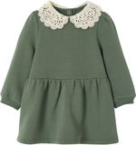 Vertbaudet Robe bébé en molleton avec col en crochet