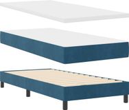 vidaXL Boxspringbed met hoofdeinde, donkerblauw, 200 x 100 cm, fluweel
