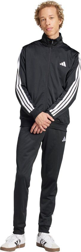 Double d adidas Sportswear Basic 3-Stripes Tricot Trainingspak - Heren - Zwart - L