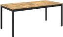 vidaXL Acacia Hout Eettafel Wit en Zwart 147 x 88,5 x 75 cm