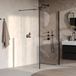 Brauer Oblivion Inloopdouche Helder Glas 120 x 200 cm met Zijwand 40 cm incl. Glascoating Mat Zwart