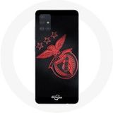 Maniacase Hoesje Samsung Galaxy A71 slb benfica zwarte achtergrond