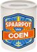 Bellatio Decorations Kinder spaarpot met naam - Coen - keramiek - met dop - wit