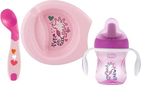 Chicco Eetset Junior - 3-delig - Roze - 7 maanden+