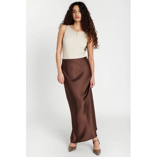 Bruuns Bazaar viscose maxirok - bruin