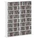 Homcom - Étagère CD - Meuble de rangement CD DVD - 16 compartiments, 12 étagères réglables - Max 720 CD/396 DVD - Blanc