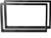 Köhko Montixx® Solide Piètement Métallique 70 x 40 cm 46202-70, Revêtement Par Poudre Noir, 2 Pièces (1 Paire)