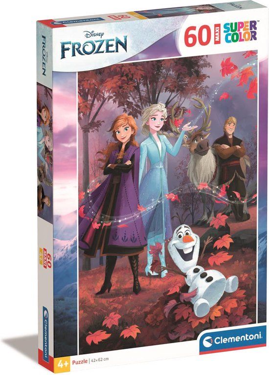 Clementoni - Puzzel 60 Stukjes Maxi Disney Frozen 2 - 4-6 jaar - 26474