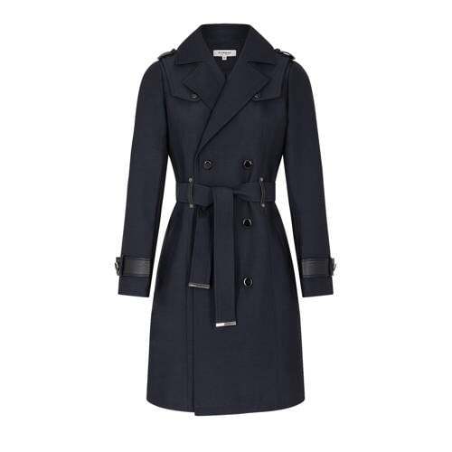 Morgan Morgan trenchcoat jas met ceintuur marine