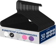 SereneLife Kleerhangers, plastic Hanger, kledinghanger 30-delige set anti-slip, ruimtebesparende kastorganizers, duurzaam en sterk voor shirts, truien, hoodies, kinderkleding en jurken, ultradun, lichtgewicht.