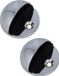 AMIG Deurstopper/deurbuffer - 2x - D45mm - inclusief schroeven - verchroomd