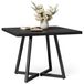 LITTLE TREE 80 cm: Petite table à manger pour 4 personnes, idéale pour les petits espaces. Tables à manger, table de cuisine en bois noir avec pieds en métal