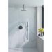 Fortifura Calvi Inbouw Regendoucheset - rond - thermostatisch - plafondarm - 25cm - hoofddouche - staaf handdouche - metalen doucheslang - PVD - geborsteld gunmetal (antraciet)