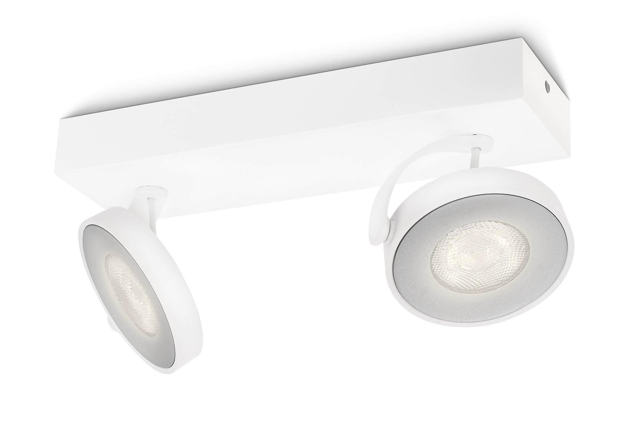 Philips myLiving Clockwork LED Ceiling/Wall Spot - 2x - White - Dimmable