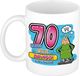 Bellatio Decorations cadeau mok - 70 weegt zwaarder dan verwacht - keramiek - 300 ml