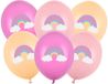 PartyDeco 10 kleurrijke ballonnen met regenboog 30cm