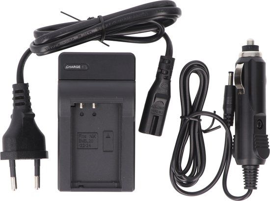 AccuCell Oplader voor Nikon EN-EL20, EN-EL20a, 1 J1, 1 J2, 1 J3, 1 S1, 1 V3, CoolPix A, P950, P1000 & DL24-500