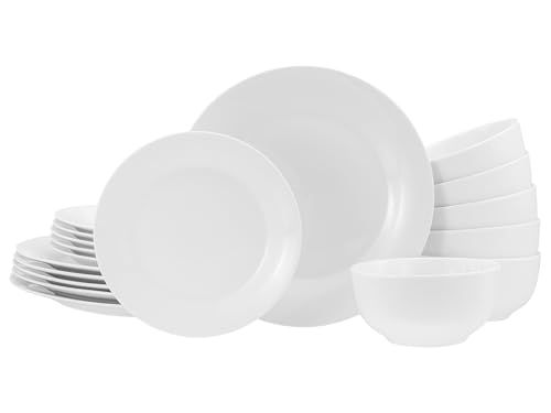 CreaTable Serie Base wit 18-delige bordenset van porselein