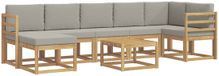 vidaXL - Buiten - bank - set - 8 - st - Wit - en - Lichtgrijs