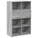 vidaXL Hoge kast, grijs Sonoma, 80x42,5x124 cm, houtvezel