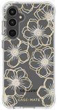 Case-Mate Samsung Galaxy S23 FE 5G Hoesje - Floral Gems Patroon & Antimicrobieel, Goud