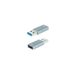 USB-A 3.1 Gen 2 naar USB-C-adapter, aluminium, grijs