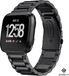 Strap-it Fitbit Versa / Versa 2 stalen bandje - RVS - zwart