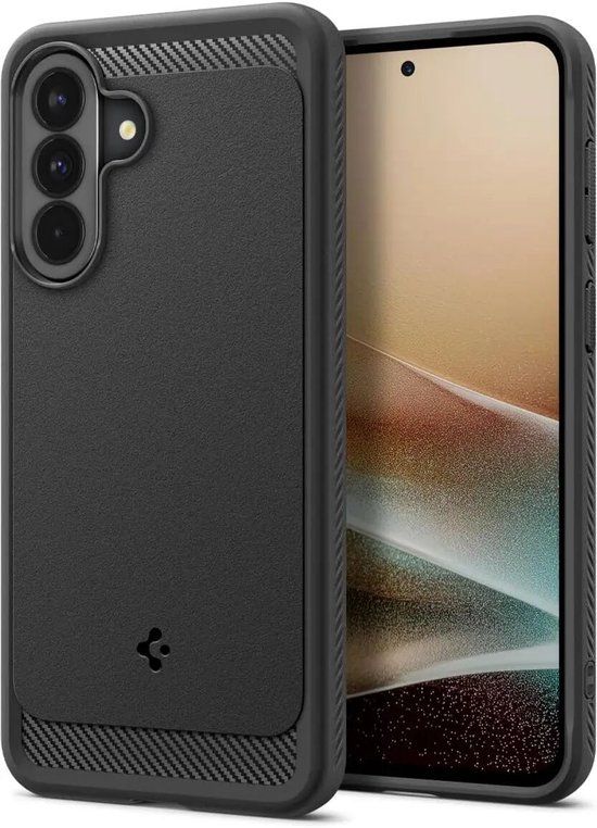 Spigen Rugged Armor Case voor Samsung Galaxy A37 - Matte Zwart