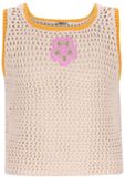Like Flo Djace Flo girls knitted top with crochet flowers Kit Maat 104