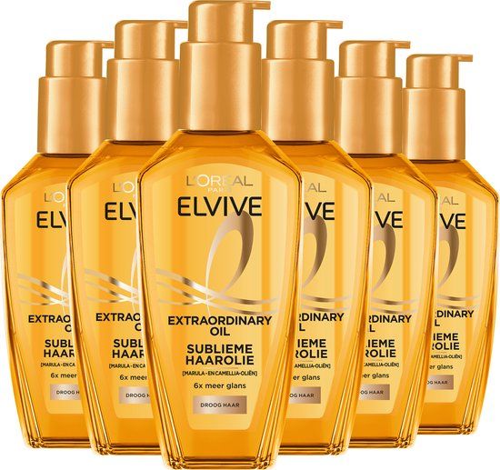 L'Oréal Elvive Extraordinary Oil - Voordeelverpakking 6 x 100 ml - Haarolie - Alle Haartypes