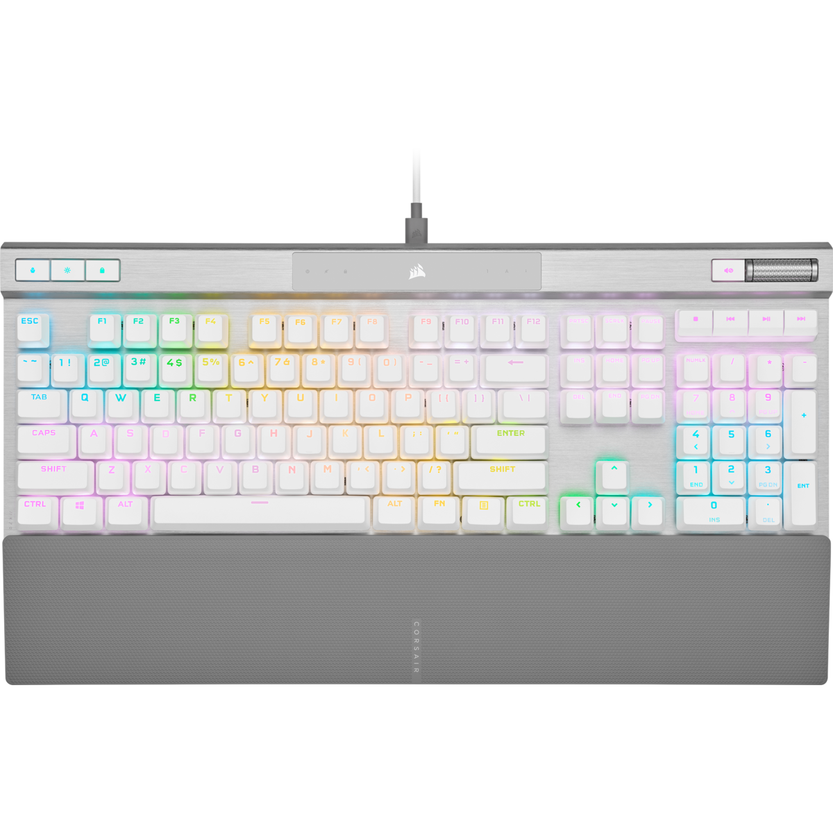 Corsair K70 RGB PRO Mini Wireless - White - US Layout - Gaming Keyboard