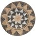 Panneau décoratif floral - Fait à la main en rotin - Diamètre 40 cm