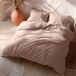 GAMUSI Dekbedovertrekset 100% Katoen – Roze Poeder – 144 thread count (TC) katoen – Drukknoopsluiting 260 x 240 cm + 2 Kussenslopen
