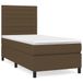 VidaXL Boxspringbed met matras, donkerbruin, 160x200 cm, gestoffeerd