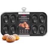 Tala Performance Madeleinevorm voor 12 Madeleines, Koolstofstaal met Eclipse Antiaanbaklaag, Ovenbestendig tot 240 °C, 39,4 x 19,6 cm, Vaatwasserbestendig