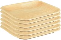 Papstar Pure wegwerp servies borden - 6x stuks - vierkant - 18 cm - biologisch afbreekbaar