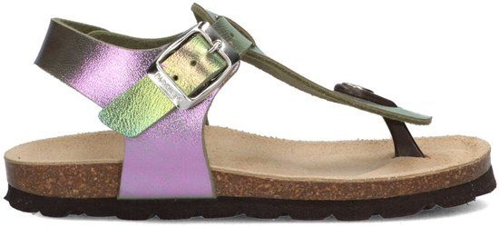 BunniesJR Meisjes Platte Sandalen - Multicolor - Imitatieleer - Gesp