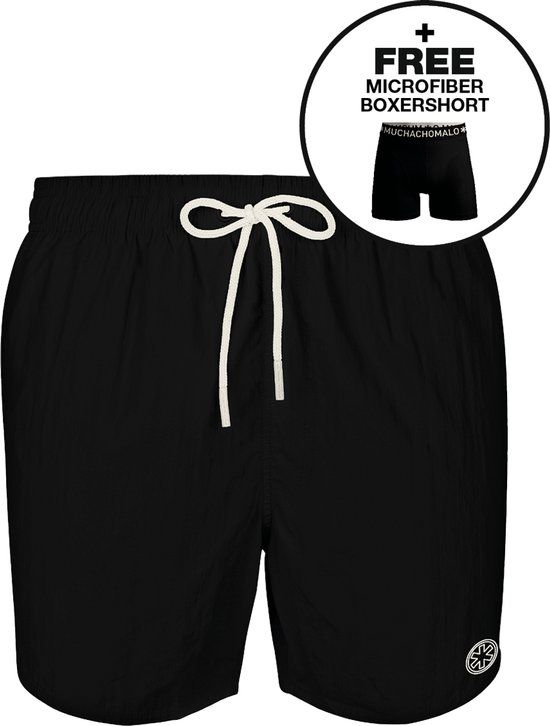 Muchachomalo Zwembroek Heren - 1 Pack + Boxershort - Zwart - Mannen Zwembroek