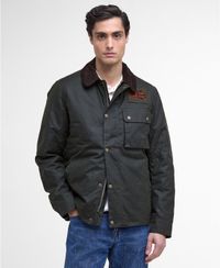 Barbour International Workers Waxjas Sage Groen - Maat XL - Heren