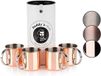 Buddy's Bar Moscow Mule Bekers - Cocktailglazen - Set van 4 Koperen Bekers - RVS met Koperen Coating - 450 ml