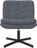 vidaXL Draaibare relaxstoel donkergrijs 63 x 75 x 76 cm fluweel
