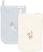 Little Dutch Washandjes set - Blauw - Forest Friends - 2 stuks - Biologisch katoen