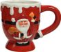 Merkloos / Sans marque Decoris Kerst mok - Rood - Keramiek - 13 x 9 x 10,5 cm