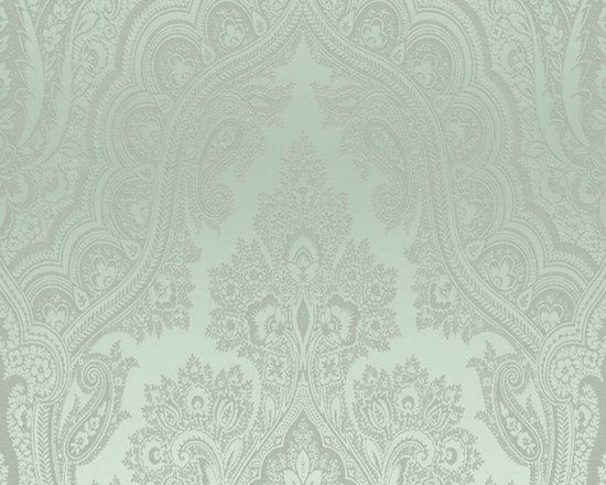 A.S. Création CHIQUE ORNAMENTEN BEHANG | Boho Stijl - eucalyptusgroen zilver - 1005 x 53 cm