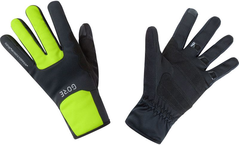 Gore Wear M Gore Windstopper Thermo Gloves - black/neon yellow
