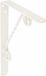 AMIG Plankdrager/steun/beugel Decoratief - metaal - wit - H200 x B150 mm - Tot 110 kg