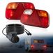 VEVOR Feux de Remorque 2PCs, Feux Arrière/Stop/Clignotant/ de Plaque d'Immatriculation/de Recul/Antibrouillard 12 V, Kit d'Éclairage de Remorquage Étanche avec Faisceau de Câbles, Bateau, Camping-car