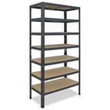 Shelfplaza HOME metalen stellingkast - 230x50x30 cm - antraciet - 7 planken
